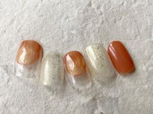 アイネイルズ 梅田店(I nails)/オーロラオレンジゴールド¥7200