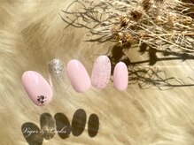 ヴィガー アンド ルックス 白金 目黒(Vigor&Looks)/シンプル　ピンク　ラメ