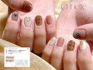 チェックネイル/ショートネイル