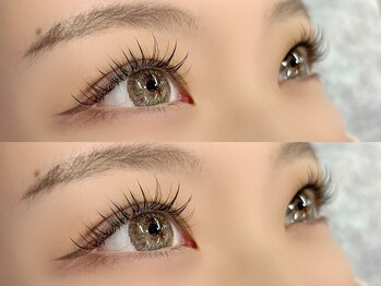 ヘア コンフォート グランフルール マツエク(Hair comfort GRAND FLEUR)の写真/自他店オフ込/厳選した最高級フラットラッシュ使用♪忙しい毎朝のメイクの時短、イベントや特別な日にも◎