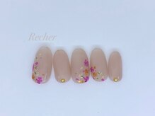 ネイルサロンリシェ 烏丸御池(Recher)/春のお花畑のデザイン