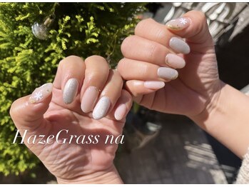 ハズグラスネイル(Haze Grass nail)/冬ネイル