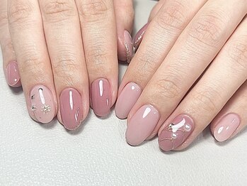 プロモート 岡山城下店(Promote)/ピンククリスマスネイル【岡山】