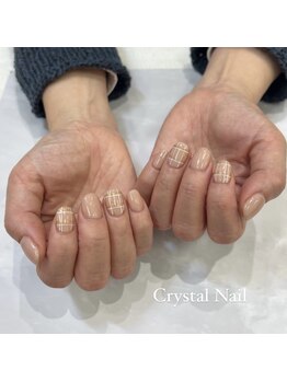 クリスタルネイル ゆめタウン久留米店/チェック柄ネイル