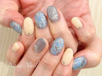 ナナネイル(Nana.Nail)/紫陽花ネイル