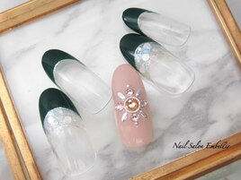 (1424)ホロＷフレンチネイル