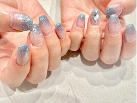 ワンポイントラメグラデーション