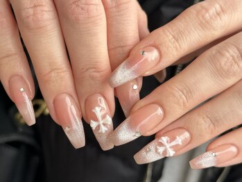 オーロラ アメ村店(AURORA)/じゅわっとチークネイル