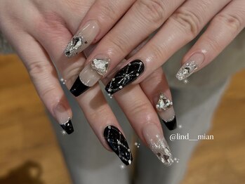 リンドネイル バイ モカ アンド ララ(Lind nail by moca and LaLa)/【mian】10本アート