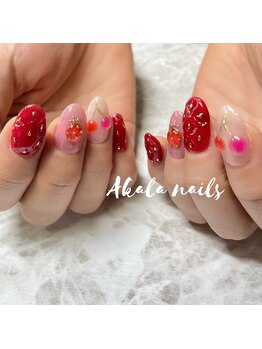 アカラネイルス(Akala nails)/大人気!いちご×さくらんぼ