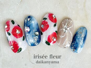 イリゼフルール 代官山店(irisee fleur)/お正月☆椿風ネイル