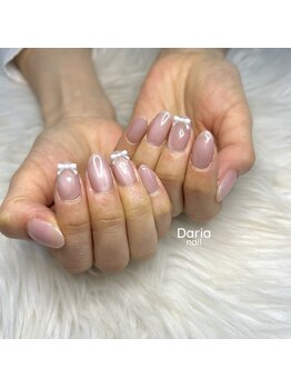 大人可愛いミニリボンネイル