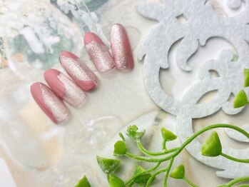 ネイルサロン&スクール ジーナ(GINA)/ピンク×ラメ