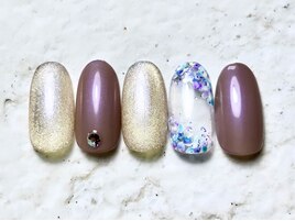 紫陽花ネイル