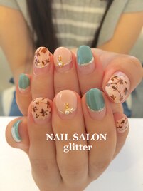 秋のお花ネイル