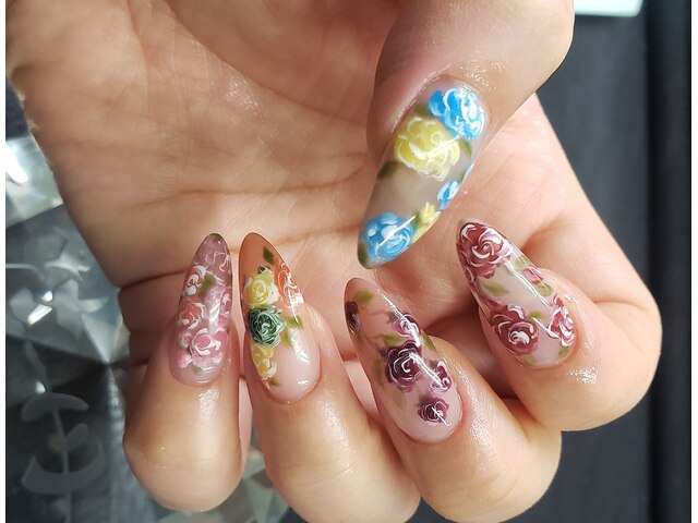 Nail　牡丹