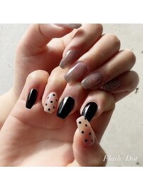 フラッシュ×ドットネイル