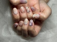 ガーデン ヘア&エステ&ネイル Garden/ニュアンス風フラワーネイル