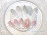 【Hand】　月替わりデザイン☆8月　¥7990　初回ソフトジェルオフ無料