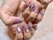 プリモ(PRIMO)/水光マグネット×蝶々ネイル