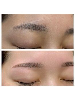 ヘアサロン シェア(hair salon SHER)の写真/【完全個室・駐車場完備】すっぴんでも可愛い！ナチュラル眉毛をご提案♪ゆったり空間で目元から印象UP＊