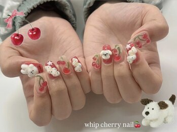 ルルシアン 代々木(luluchien)/さくらんぼホイップネイル♪