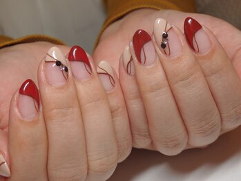 チョコアンドミント/オフ込♪ジェル１０本アート☆