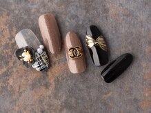 サンミーゴネイル 神戸店(Sunmego Nail)/シックミラーリボンネイル