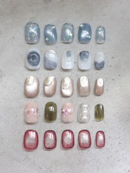 プティットスリール アイラッシュ 豊田店(Petit Sourire Eyelash)の写真/名古屋で絶大な人気を誇るサロン♪【120分アートフリー¥8400(フィルイン込)】お洒落Nailにファン続出中☆