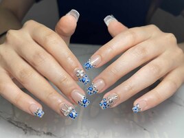 豹柄ネイル/秋ネイル/クロム