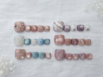 キャンアイドレッシー 藤沢店の写真/ゴールデンウィークは足元から輝く！フットデザインネイルで特別な休日を♪選べるデザインは40パターン◎