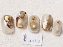 アイネイルズ 渋谷店(I nails)/ブラウンゴールドニュアンス
