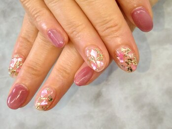 ネイルサロン シェル(Nail Salon SHELL)/ピンクシェルネイル