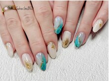 ネイリックス 栄ガスビル(NAILX)/大理石ネイル♪夏ネイル/シェル