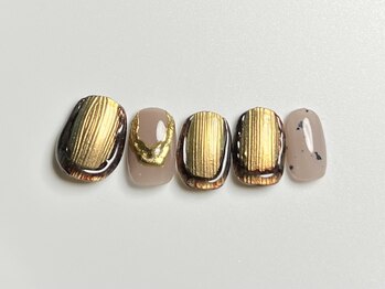 ミラー×インクニュアンスネイル