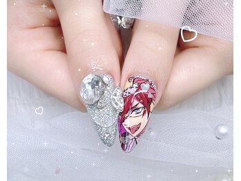 痛ネイル 推しネイル ゴテゴテ