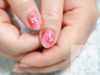 オトナネイル(otona nail)/透明感フラワーネイル