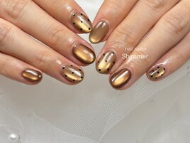 ブラウン×ドット