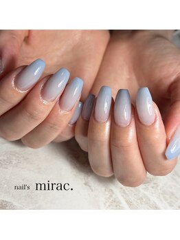 ネイルズミラク(nail's mirac.)/くすみブルーネイル