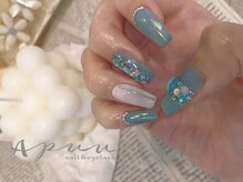アピュ(APUU)/ブルーオーロラネイル♪