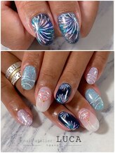 ネイルアトリエルカ(nail atelier LUCA)/W-287　ヨーヨー×花火ネイル