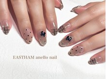 イーストハムアネーロネイル(EAST HAM anello nail)/持ち込みデザイン/リボンネイル