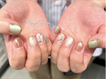 ハズグラスネイル(Haze Grass nail)/5月定額デザイン