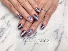 ネイルアトリエルカ(nail atelier LUCA)/W-640 フラワーマグネットネイル