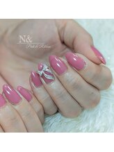 エヌ アンド(N&)/ワンカラー&リボンビジュー