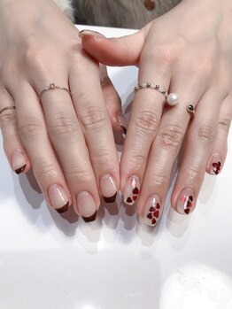 クリスタルネイルサロン(Crystal Nail)/バレンタインネイル