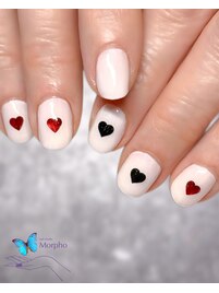 シンプルハートネイル♪