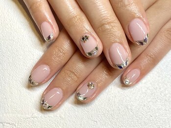 ノア(Noah)/ガラスフレンチ×ビジューアート