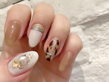 ウカ ひばりが丘(UKA)/ヒョウ柄ネイル