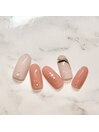 パールアクセントネイル6980円